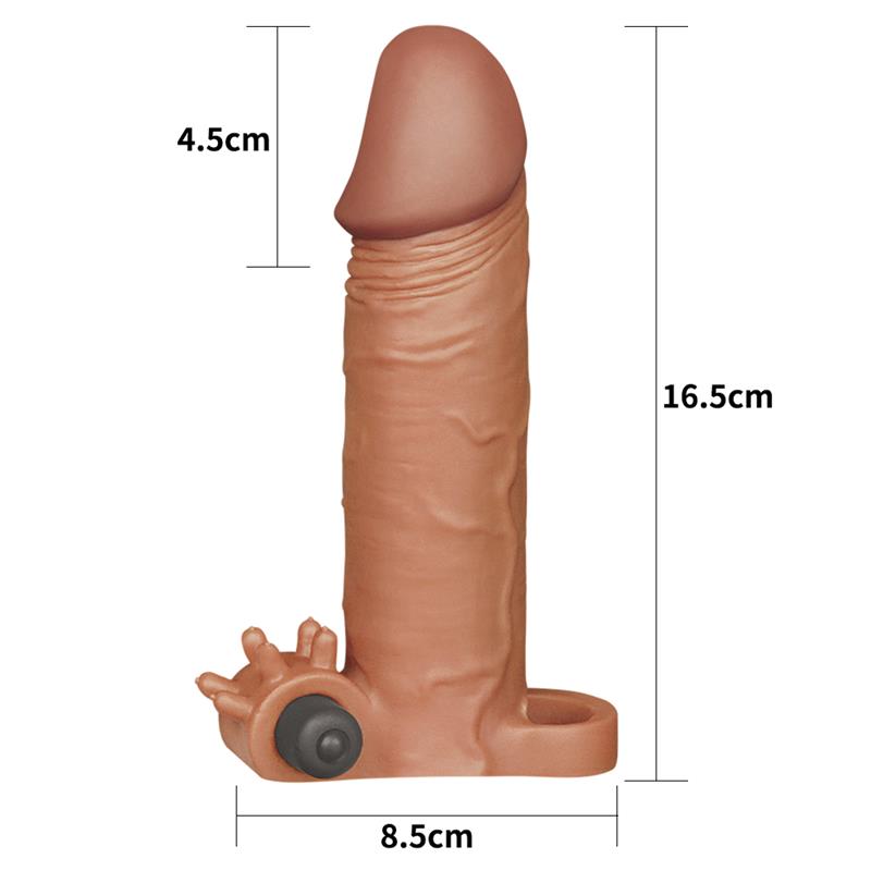 Funda para el Pene con Vibración Add 2 Pleasure X Tender Marrón 5