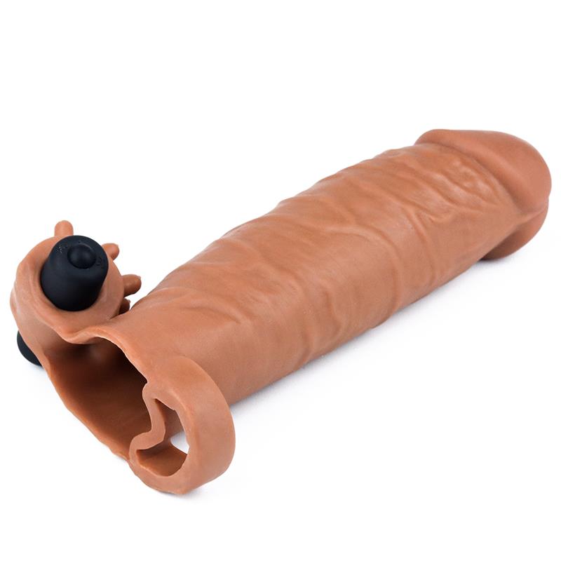 Funda para el Pene con Vibración Add 2 Pleasure X Tender Marrón 2
