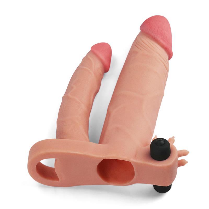 Funda para el Pene Doble con Vibración +1 2