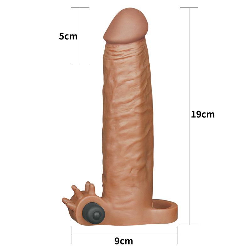 Funda para el Pene Pleasure X-Tender Marron Add 2 5