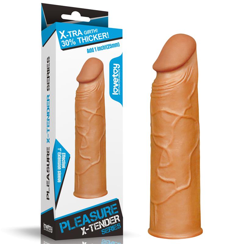 Funda para el Pene Pleasure X Tender Marrón 6