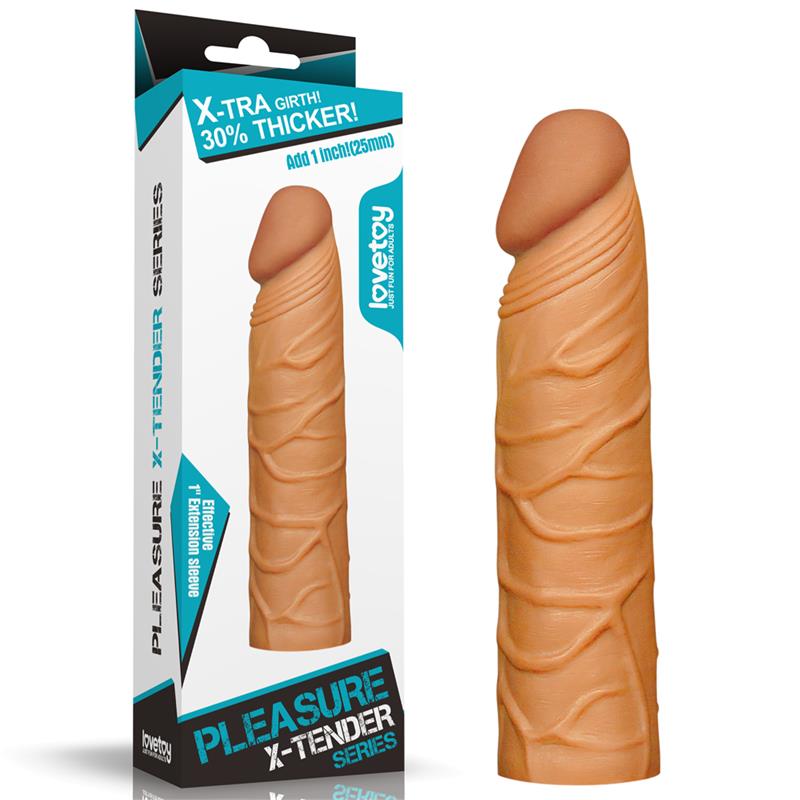 Funda para el Pene Pleasure X Tender Marrón 6