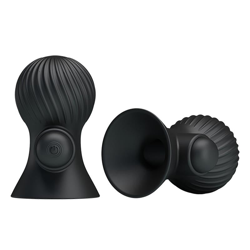Funda para los Pezones con Vibración Negro