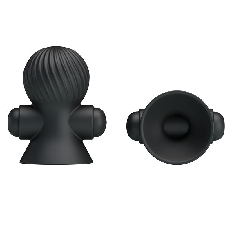Funda para los Pezones con Vibración Negro