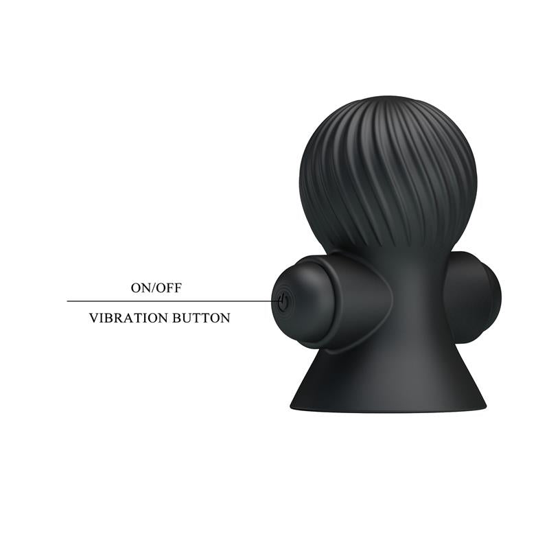 Funda para los Pezones con Vibración Negro