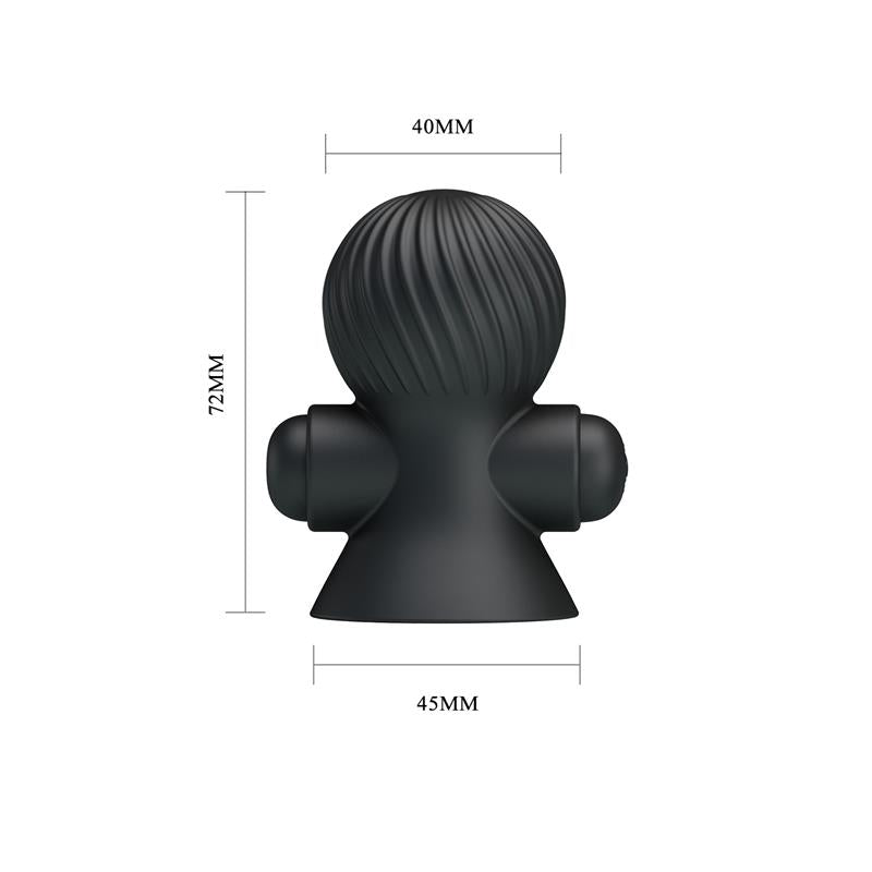 Funda para los Pezones con Vibración Negro