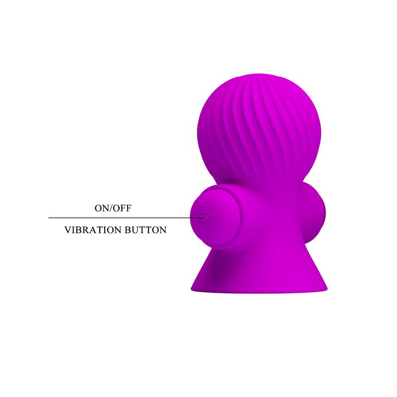 Funda para los Pezones con Vibración Rosa