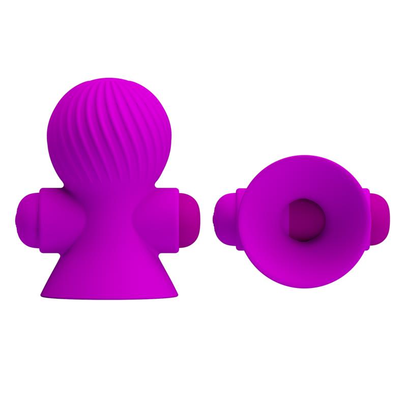 Funda para los Pezones con Vibración Rosa