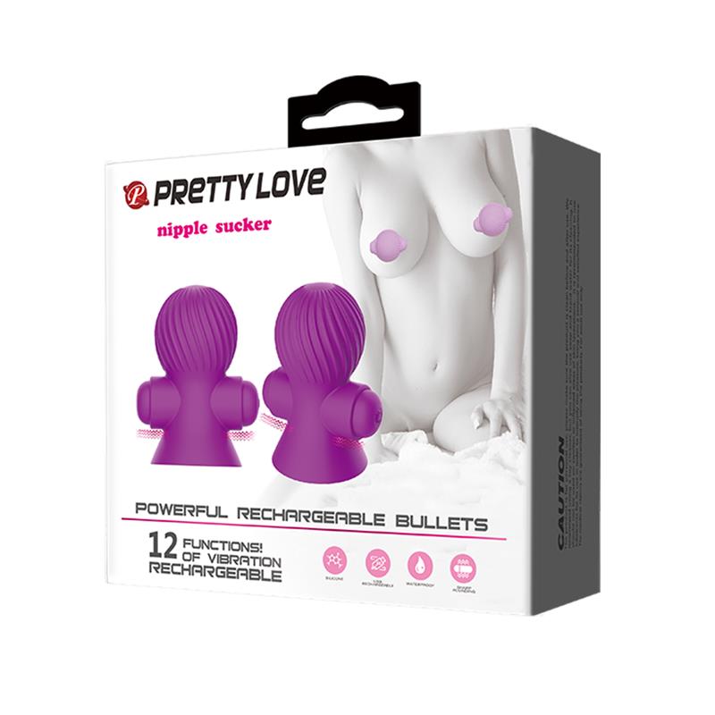 Funda para los Pezones con Vibración Rosa