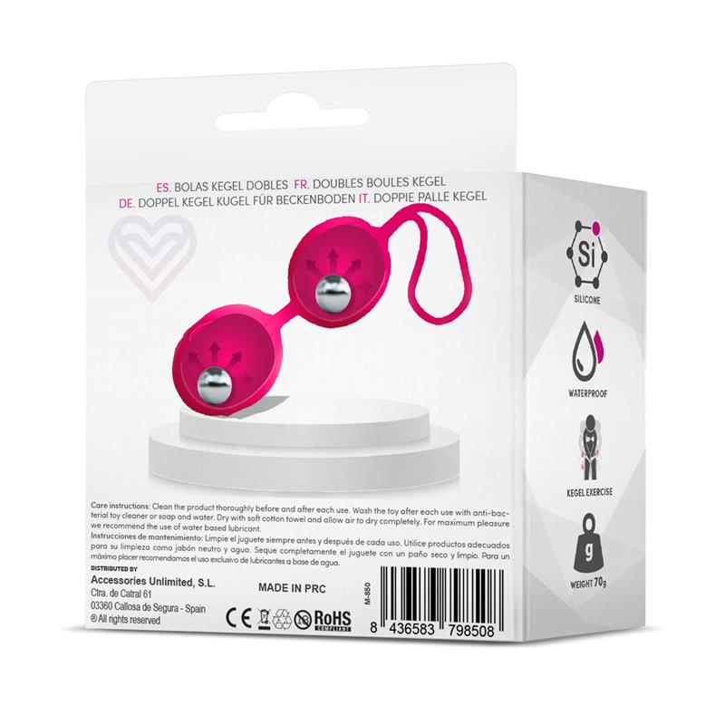 Geisha Bolas Kegel Doble Rose Red 70 gr 3