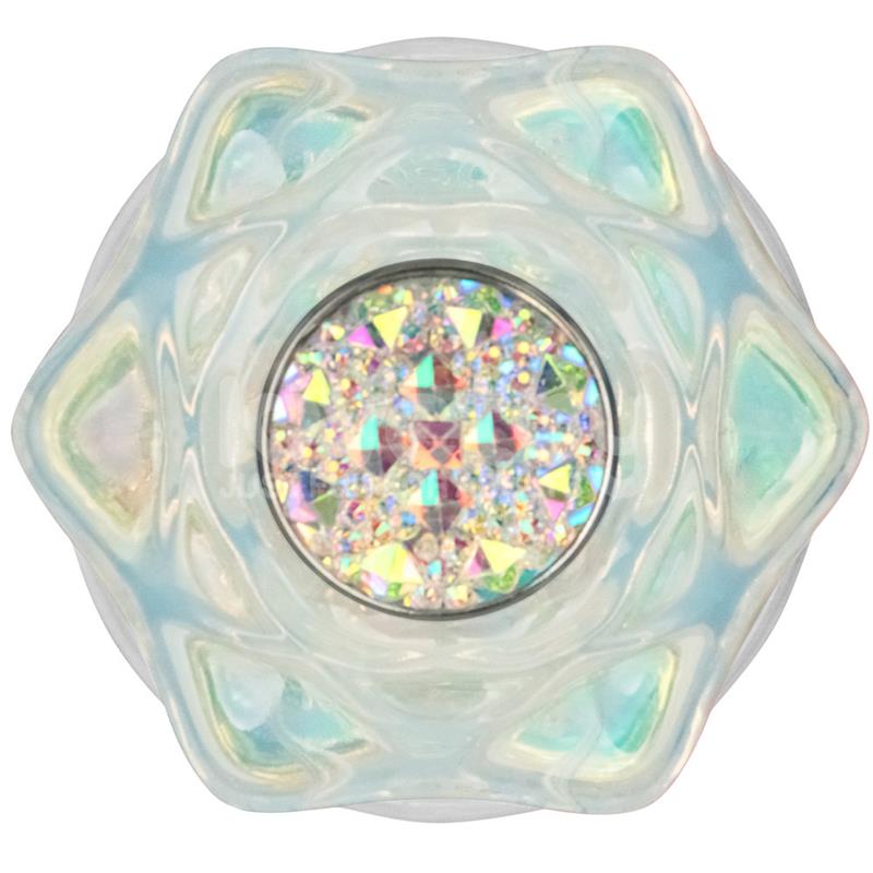 Gemoria Plug Anal de Silicona con Centro de Cristal Multicolor