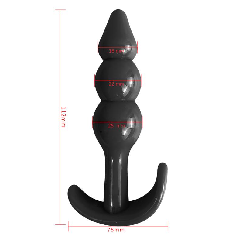 Gevil Plug Anal en Ancla Negro 7