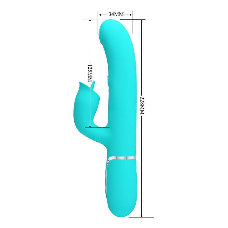 Gigi Vibrador con Licking y Thumping Turquesa