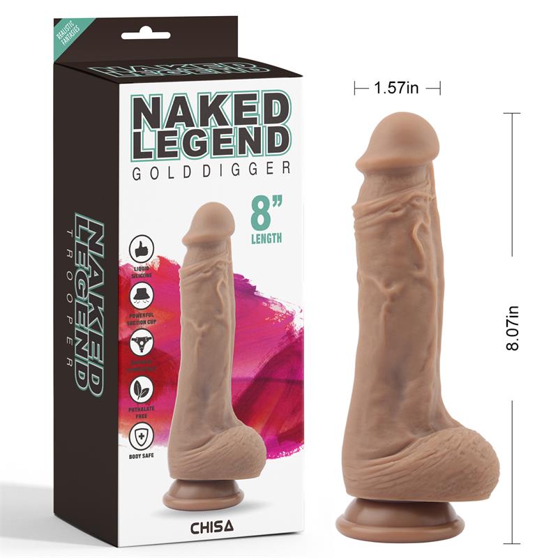 Gold Digger Dildo Silicona líquida 8 - 20.5cm