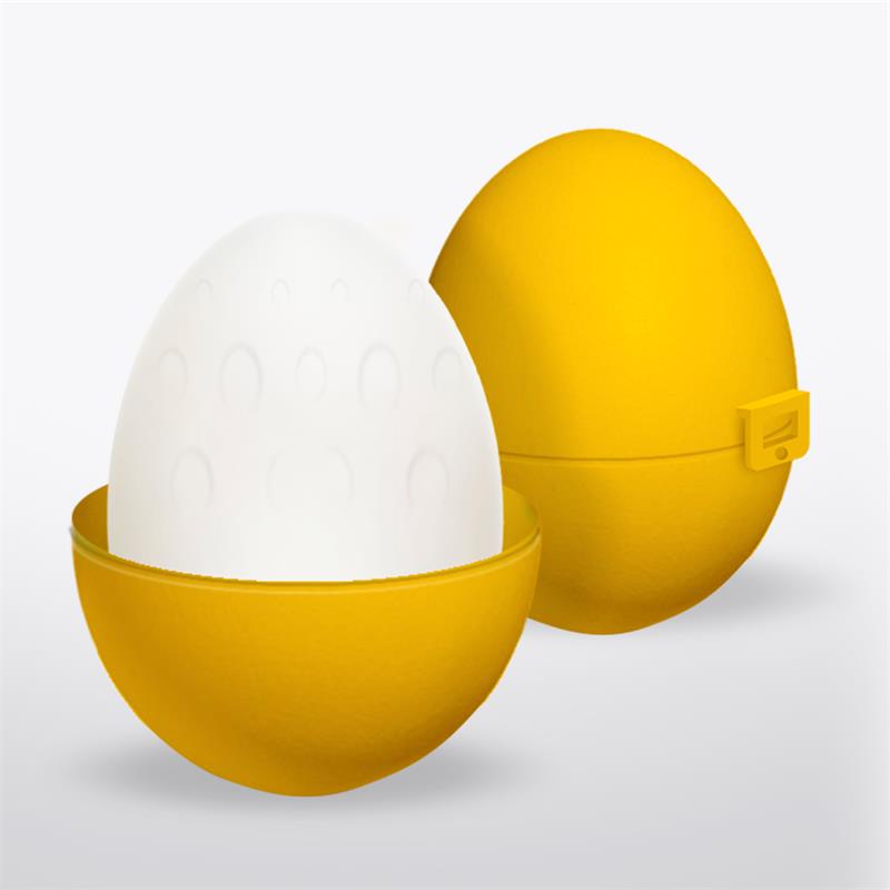 Grovy Huevo Masturbador Elástico Amarillo 4