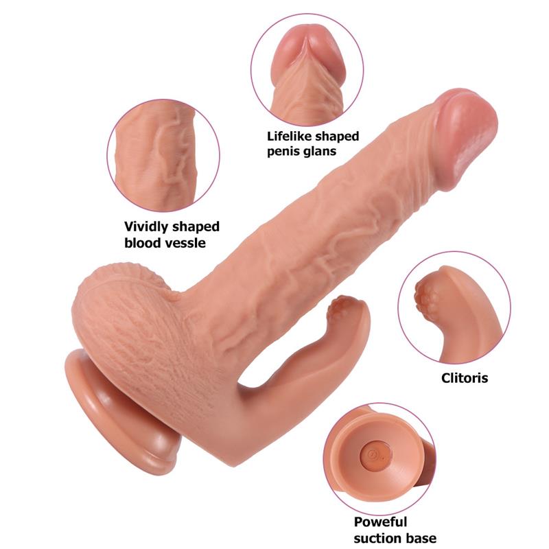 Haydon Dildo con 20 Modos de Vibración y Estimulador de Clítoris 5