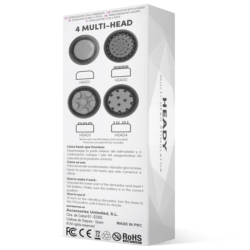 Heady Estimulador con 4 Cabezales Negro 3