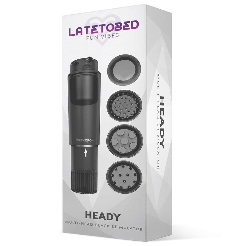 Heady Estimulador con 4 Cabezales Negro 2