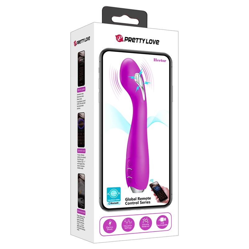 Hector Vibrador con Electroshock y App Rosa 16