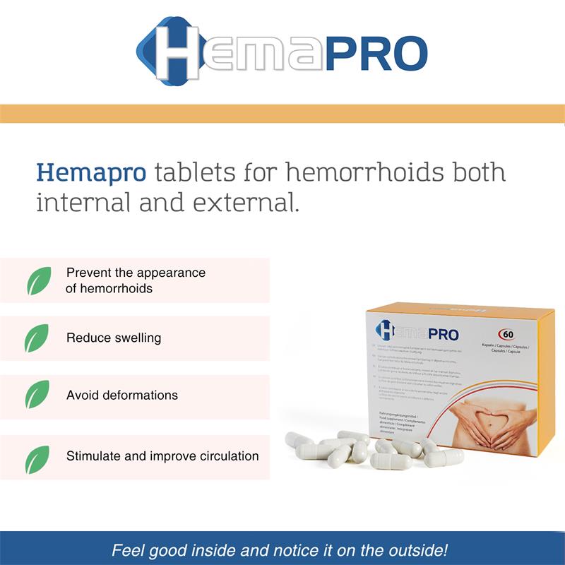 Hemapro Pastillas para las Hemorroides 60 Comprimidos 5