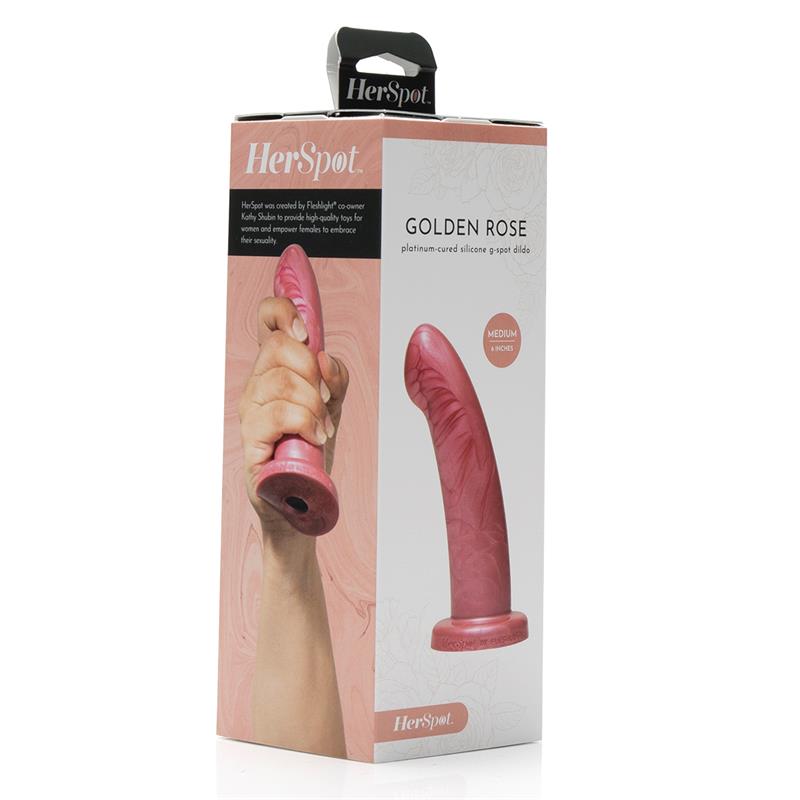Herspot Dildo Golden Rose Talla Mediana 7