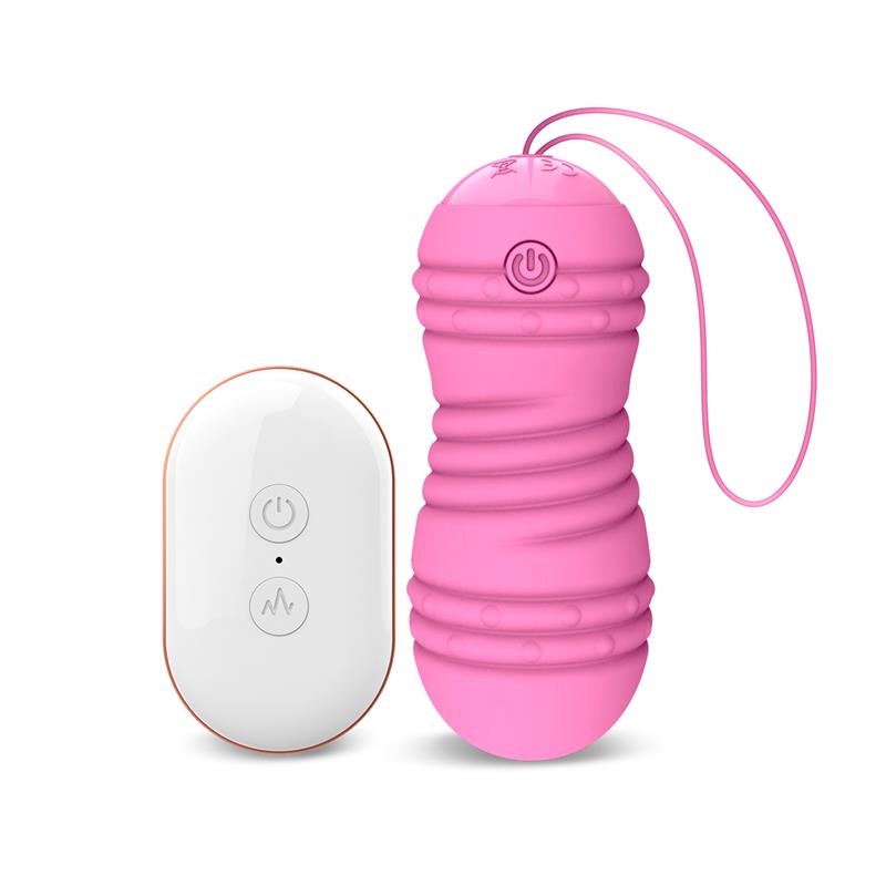 Hiibo Huevo Vibrador con Rotación Control Remoto USB Silicona Rosa 2