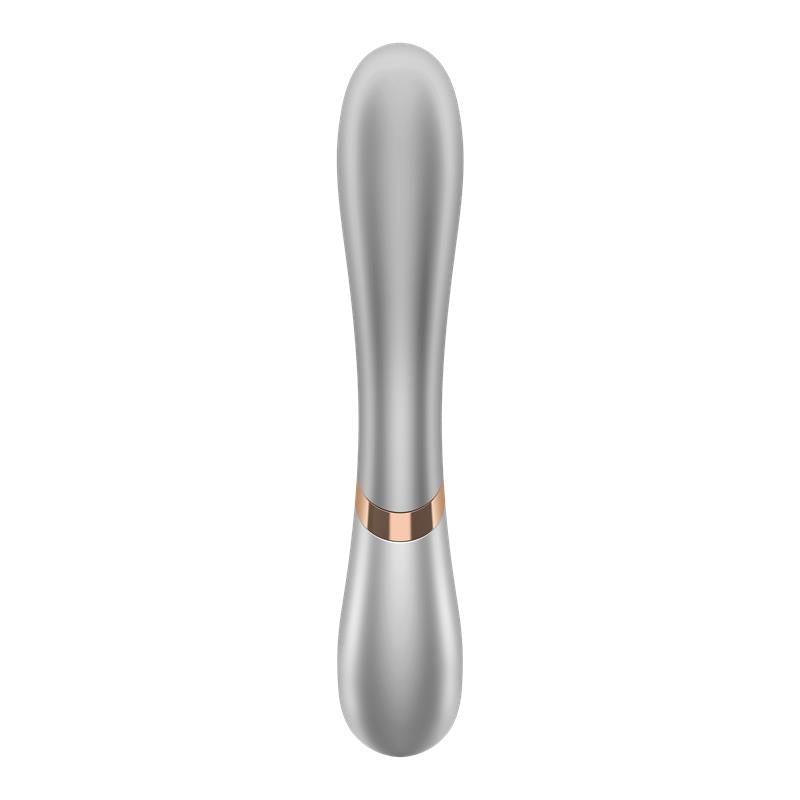 Hot Lover Vibrador Efecto Calor con APP Plata y Champagne 4