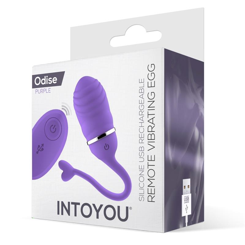 Huevo Vibrador Control Remoto Odise USB Silicona Púrpura 2