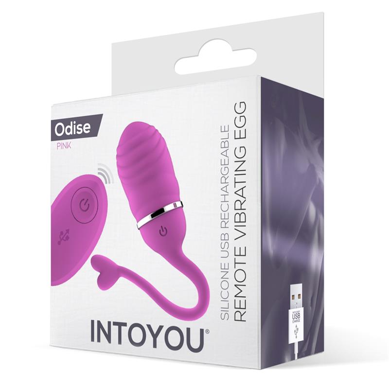 Huevo Vibrador Control Remoto Odise USB Silicona Rosa 2