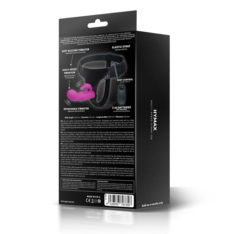 Hymax Arnés con Dildo-Vibrador con Conejito y Control Remoto 6