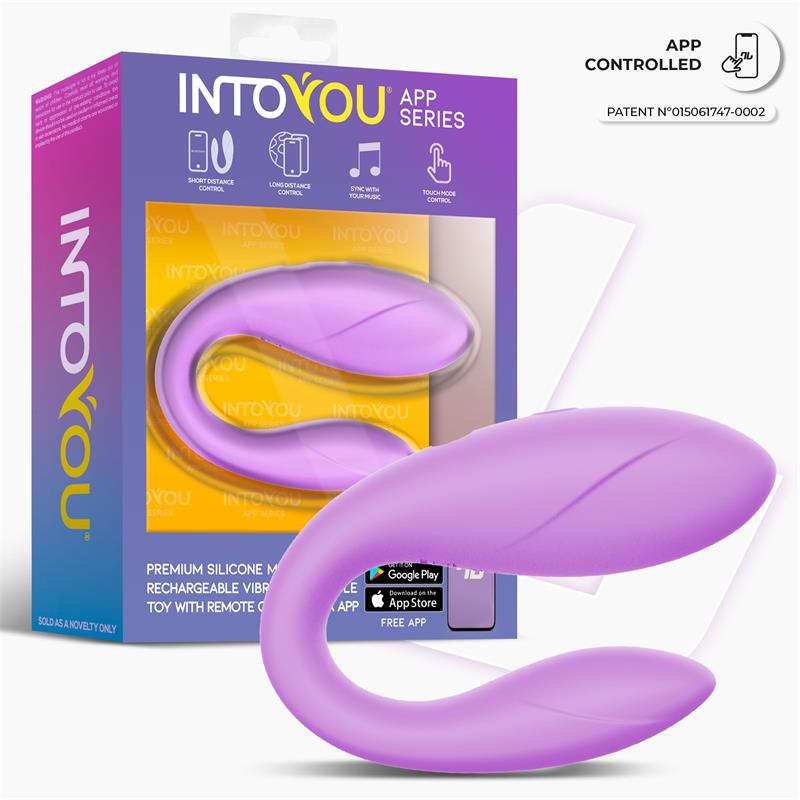 Juguete para Parejas con APP Flexible Silicona Lavanda, imagen 2