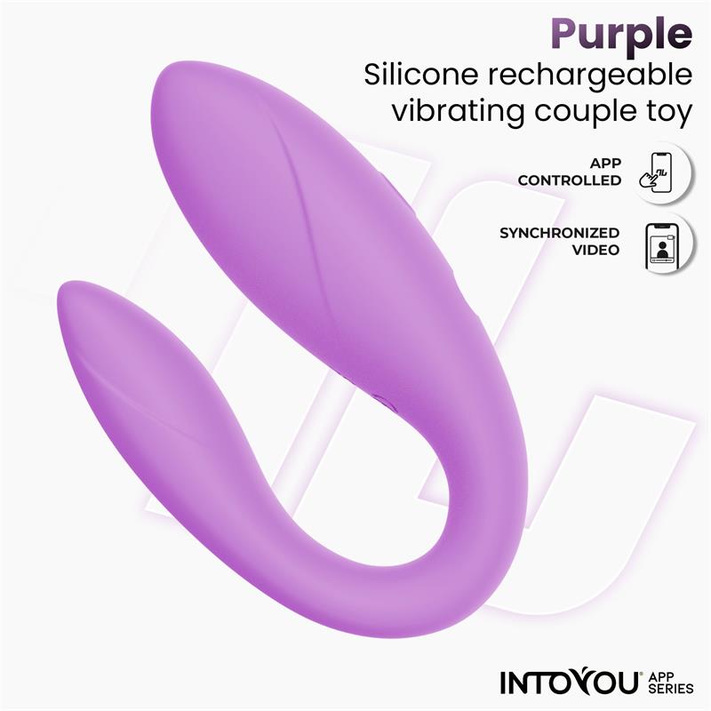 Juguete para Parejas con APP Flexible Silicona Lavanda, imagen 4