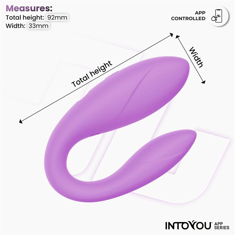 Juguete para Parejas con APP Flexible Silicona Lavanda, imagen 8
