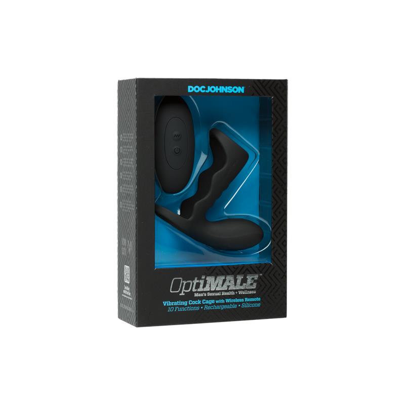 Jaula para el Pene con Vibración y Control Remoto Negro 8