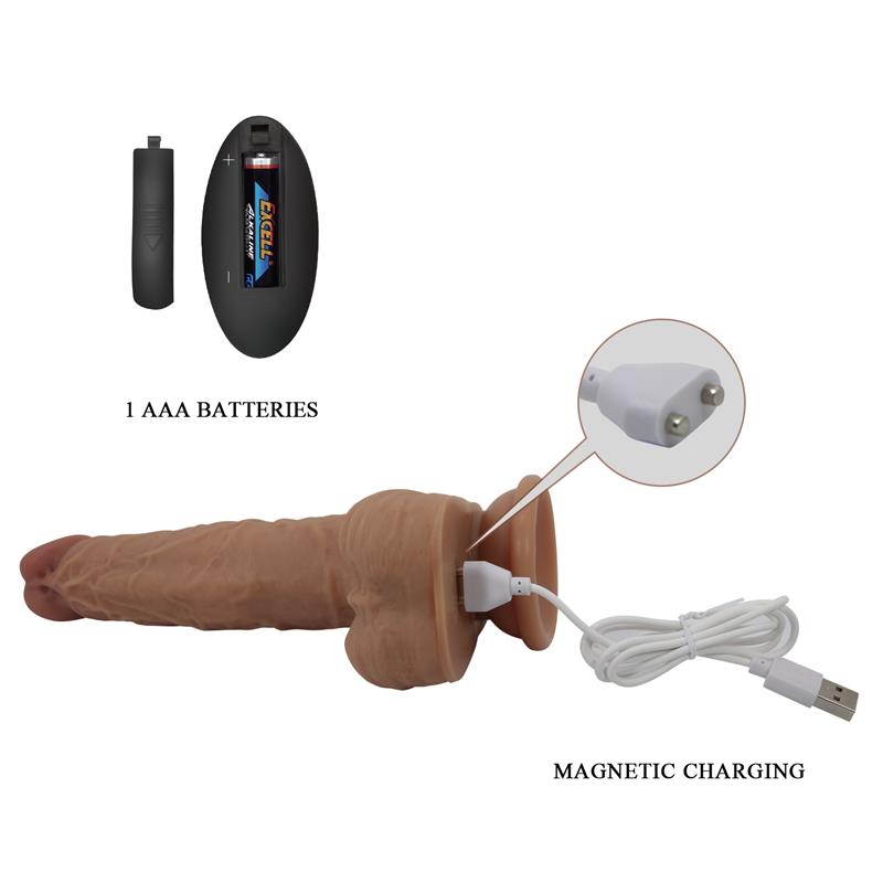 Jonathan Dildo con Vibración y Empuje Control Remoro