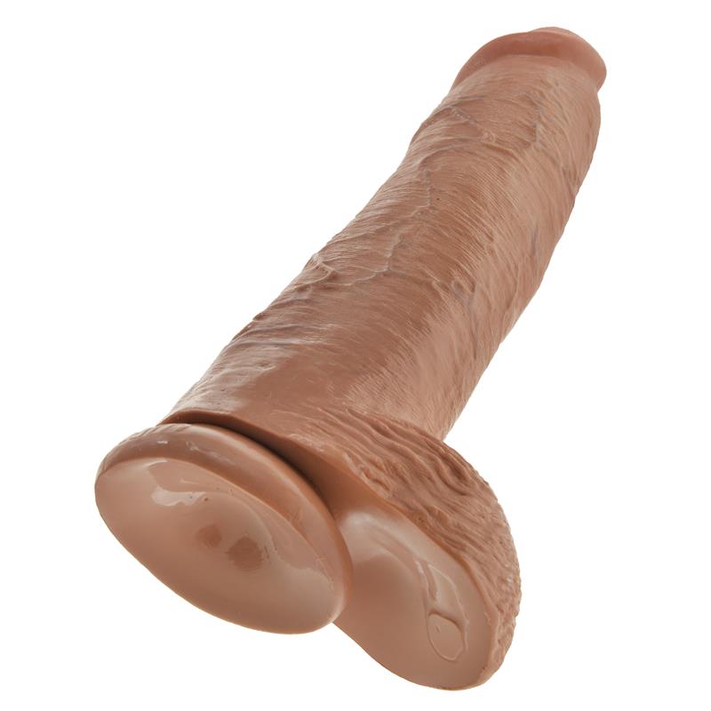 King Cock Pene con Testículos de 12 - Bronceado