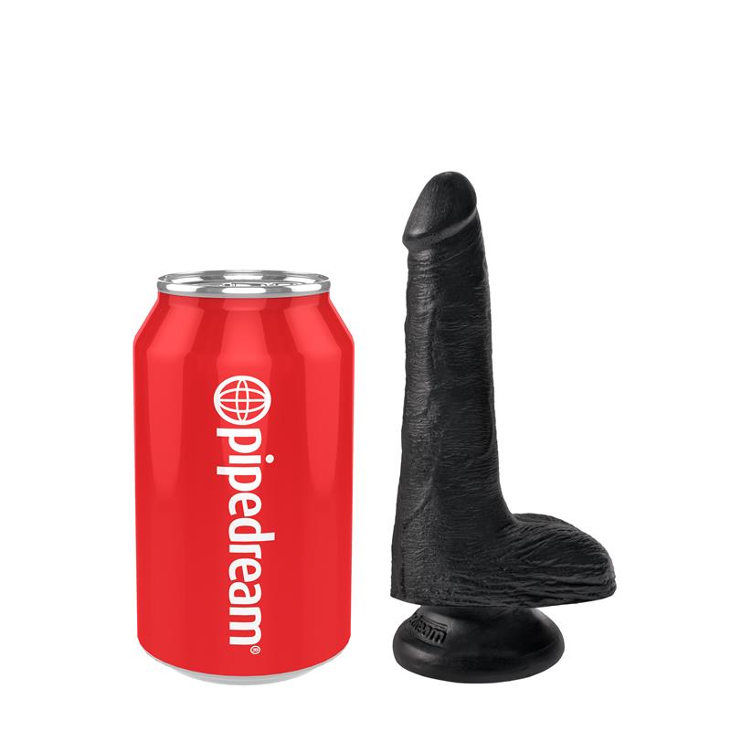 King Cock Pene con Testículos de 6 - Color Negro