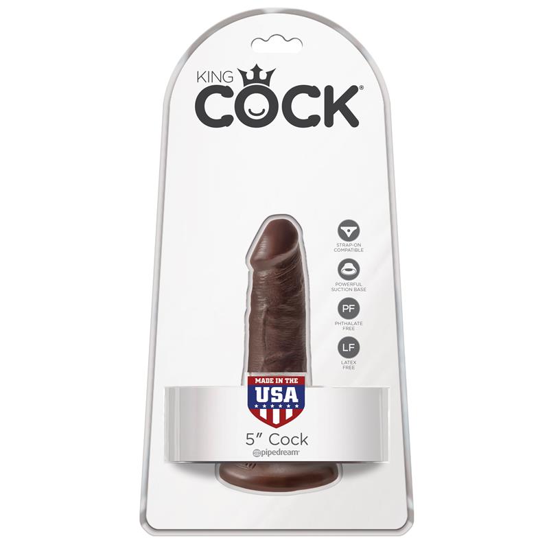 King Cock Pene de 5 - Color Marrón