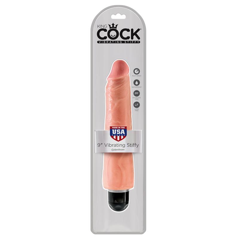 King Cock Vibrador Stiffy de 9 - Color Natural