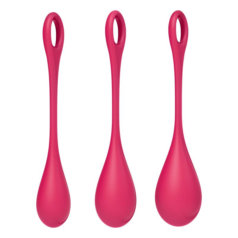 Kit 3 Bolas Suelo Pélvico Yoni Power 1 Rojo 3