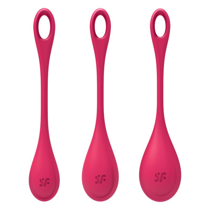 Kit 3 Bolas Suelo Pélvico Yoni Power 1 Rojo 4