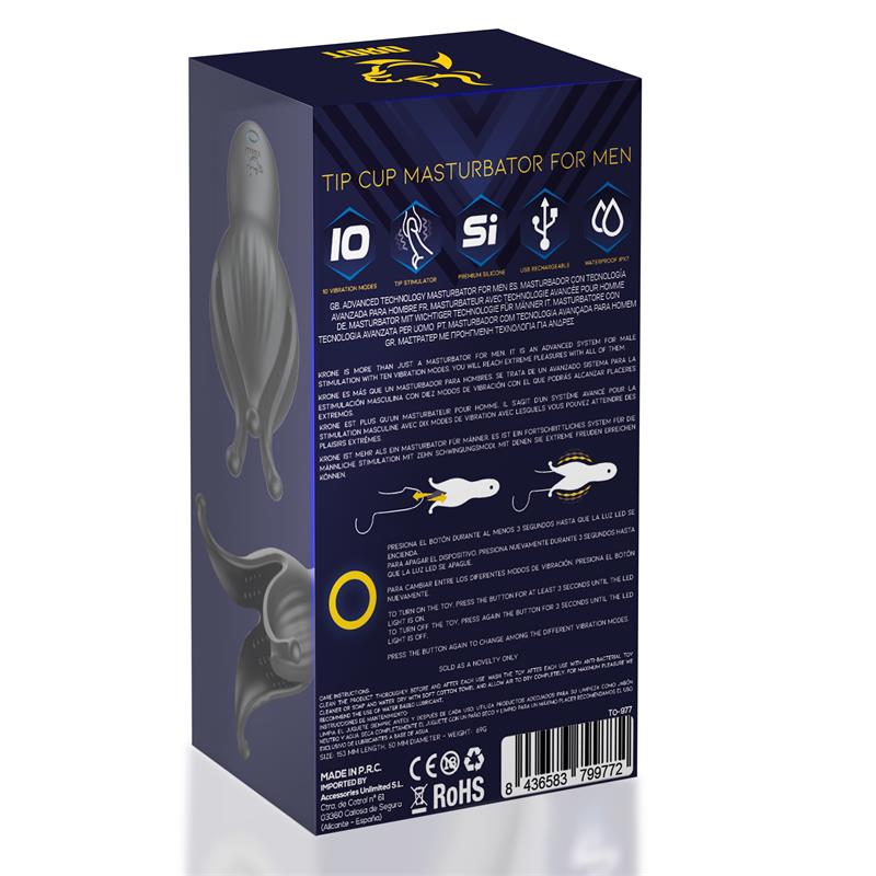 Krone Copa Masturbadora para el Pene Silicona USB 7
