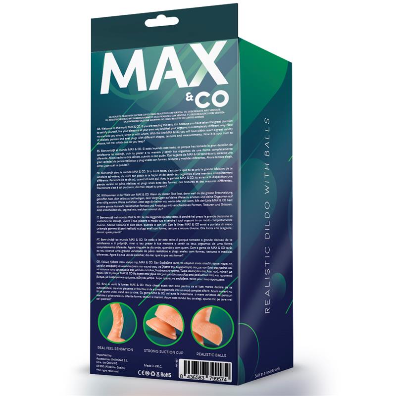 Kurt Dildo Realista con Testículos Natural 9,4 - 24 cm 3
