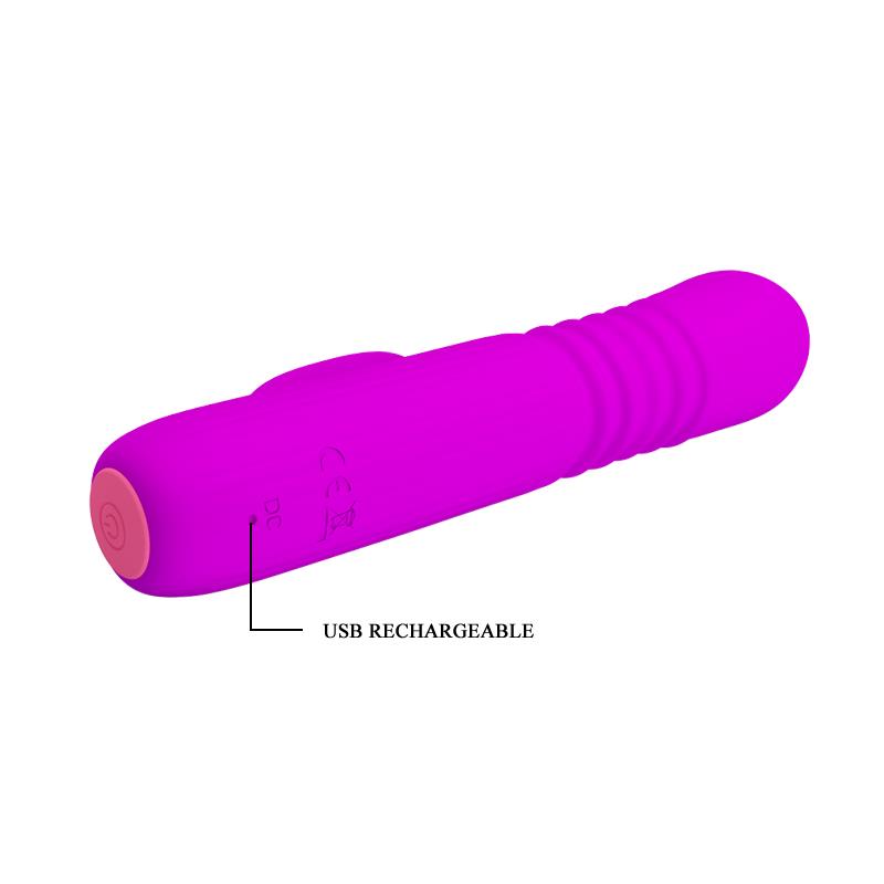 Leopold Vibrador con Función de Movimiento USB Silicona 7