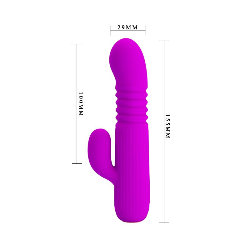 Leopold Vibrador con Función de Movimiento USB Silicona 8