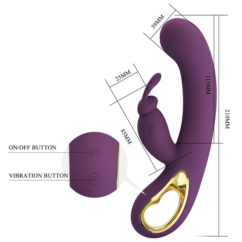 Liam Vibrador Punto G Silicona  con APP Morado