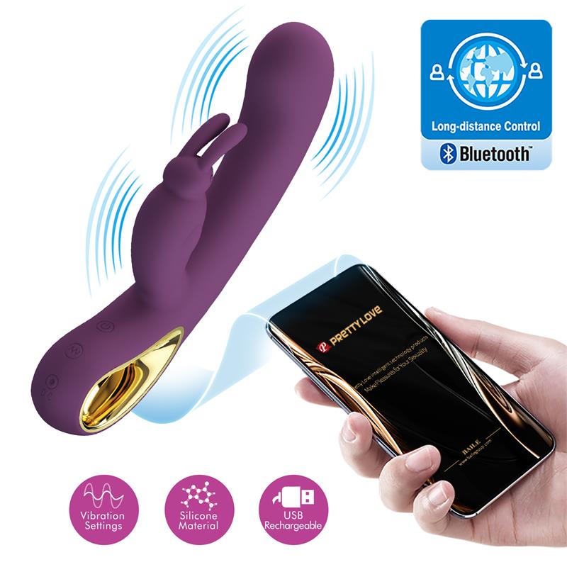 Liam Vibrador Punto G Silicona  con APP Morado