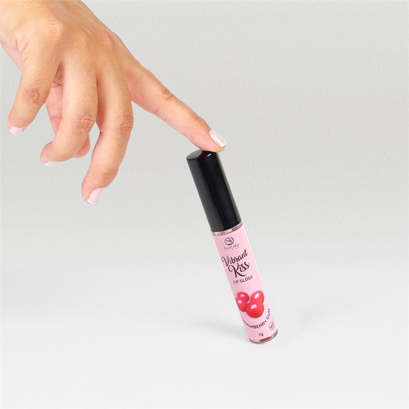 Lip Gloss Vibrant Kiss Sabor Chicle de fresa 7g 4