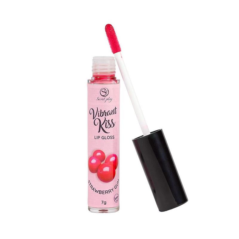 Lip Gloss Vibrant Kiss Sabor Chicle de fresa 7g 2