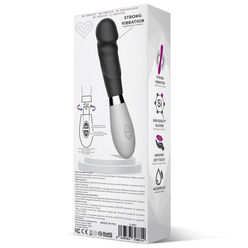 Louver Vibrador Silicona Negro 3